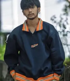 CONVERSE 裏起毛ハーフジップビッグトレーナー ハーフジップ スウェット