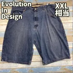 エボリューション ブルー XXL ハーフパンツ デニム 短パン【お754】のサムネイル