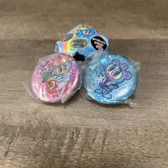 はま寿司 ANGEL BLUE ラメ入りクリップ缶バッチ