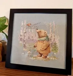 くまのパディントン（クロスステッチ完成品） - メルカリ