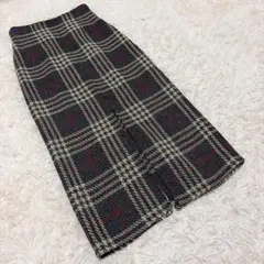 Chico チコ （F）タイトロングスカート チェック スリット