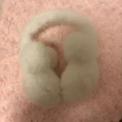 ディズニー 公式 カチューシャ ミッキー イヤーマフ 耳当て 白 美品