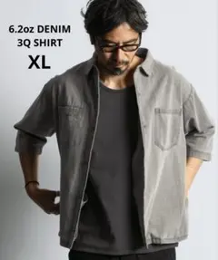 6.2oz DENIM 3Q SHIRT デニム7分袖シャツのサムネイル