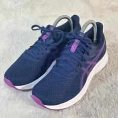美品【ASICS】PATRIOT 13 ランニングシューズ ネイビー スニーカー
