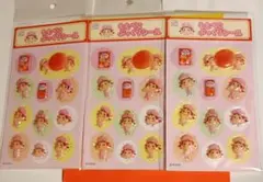 不二家　ももぺこ　ぷっくりシール　ペコちゃん　3枚セットのサムネイル