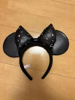 ミニーマウス　レザーカチューシャ