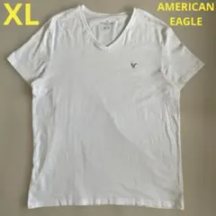 アメリカンイーグル　Tシャツ　半袖　Vネック　白　メンズ　XL 白T レディース