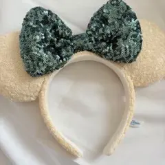 東京ディズニーリゾート ミッキー耳カチューシャ 白 緑