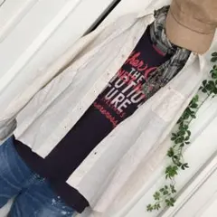 《CUBE SUGAR》綿麻 シャツ リネン混 シンプル ワイシャツのサムネイル