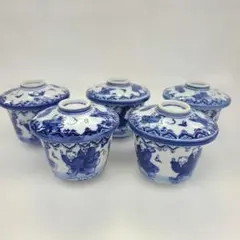 新品　爽やかな青緑のブドウ　小ぶりな蒸椀　ちゃわんむし　54客　景山　有田焼 新品 爽やかな青緑のブドウ 小ぶりな蒸椀 ちゃわんむし 6客 景山