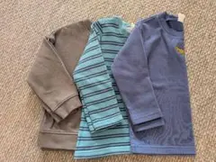 100センチ長袖裏毛トレーナー 3枚セット
