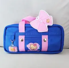 サンリオ　日焼け　ハローキティ　スクバ風ペンポーチ 　Y2K②