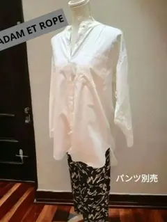 春夏秋冬 コットン 白ブラウス シャツ ホワイト アダムエロペルマカザン