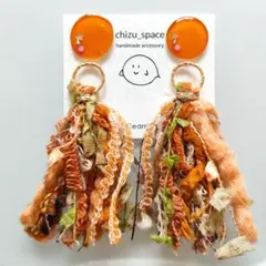 2way*渋めカラーなタッセルのピアス/イヤリング