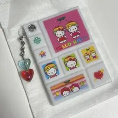 サンリオ　シークレットタイルシール風ミニミラー キティ＆ミミィ（さくらんぼ）