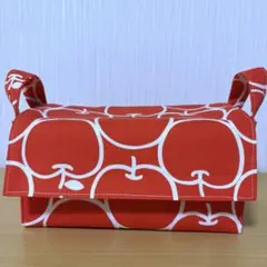 蓋付き布バスケット　ハンドメイド479