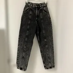 snidel スナイデル　ケミカルハイウエストデニムパンツ　ブラック　0