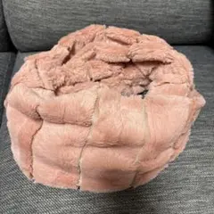 ピンク ファー ネックウォーマースヌード　マフラー　防寒　ピンク