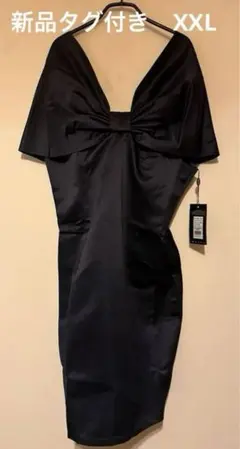新品タグ付き　パーティードレス　3Lサイズ　濃いネイビー