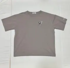【匿名配送】ミッキーマウス刺繍Tシャツ グレー Lサイズ