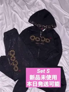 9090 girl OG Logo Glitter Hoodie setup S