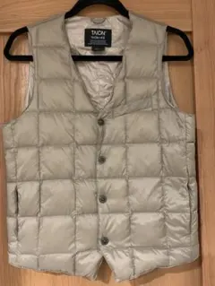TAION ベージュ ダウンベスト