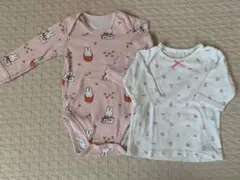 ベビー肌着　ロンパース　UNIQLO ミッフィー 女の子　七分袖