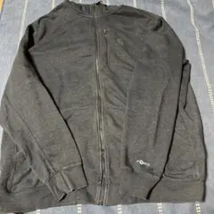 グレー フルジップパーカー コットン混紡