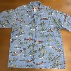 JOE KEALUHA'S アロハシャツ　ハワイアンシャツ　　ブルー