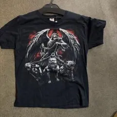 黒の死神と犬のグラフィックTシャツ Lサイズ - メルカリ
