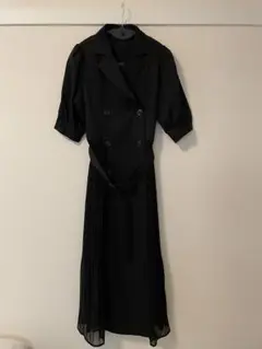 サイドプリーツトレンチワンピース