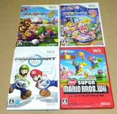 スーパーマリオブラザーズ マリオカート マリオパーティ Wii 4点セット