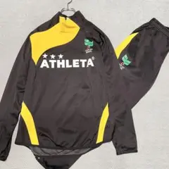 【美品】 アスレタ トレーニングウェア 上下セット サッカー フットサル 黒