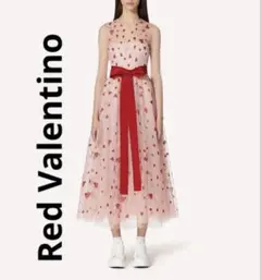 redvalentino花柄ドットチュールワンピース 定価15万 - メルカリ