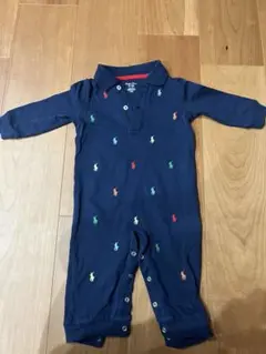 Ralph Lauren ネイビー刺繍ロンパース 9M