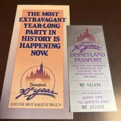 激レア当時物】1985年アナハイムディズニー30周年未使用パスポート