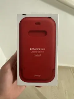 新品　Apple純正 iPhone12 mini レザースリーブ レッド