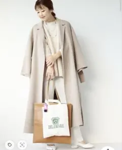 近年【極美品✨】プラージュ　ハミルトンベルテッドコート ゆったり ベージュ 38 plage（プラージュ） 【定価5.8万】 *ハミルトンベルテッドコート*38