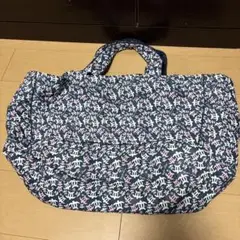 B377 マザーズバッグ ネイビー　ハワイアン　タートル　エコバッグ