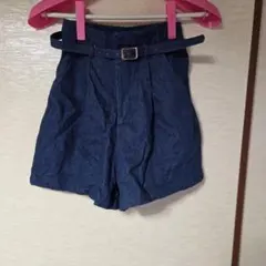 デニム ショートパンツ ベルト付きのサムネイル