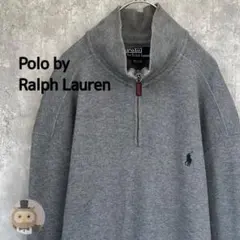 【Lサイズ】ポロ ラルフローレン ハーフジップ スウェット トレーナー 古着