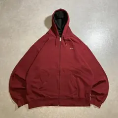 00s NIKE ジップパーカー バーガンディ スウェット ナイキ