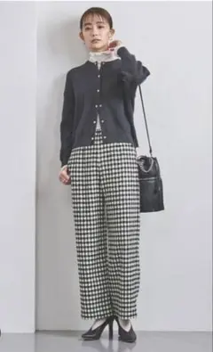 UNITED ARROWS ツイードチェックストレートパンツ