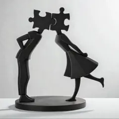 運命のパズル - カップルシルエット - 記念日・バレンタインギフト