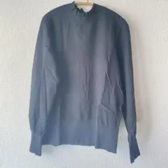 組曲　KUMIKYOKU フリルネック ニット セーター　長袖 黒　M相当