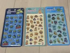 3枚セット　トイストーリー　モンスターズインク　プーさん　ぷくぷく　立体シール