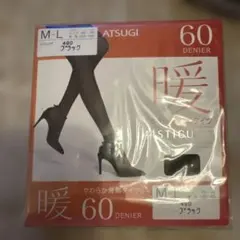 60 2足組Atsugi ブラック ストッキング M-L