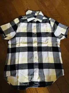 【古着】SLY チェック半袖シャツ　レディース sizeＳ