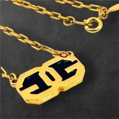 【極美品】GIVENCHY ネックレス Gロゴ バイカラー ゴールド×ブラック