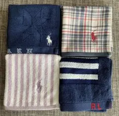 ラルフローレンハンドタオル　タオルハンカチRALPH LAUREN 四枚セット